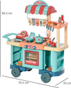 Cucina-Giocattolo-Per-Bambini-3-6-Anni,-Caffetteria-Ristorante-con-50-Accessori-Inclusi,-79.5-x-33-x-90.5cm-UJ8350-090UJ8