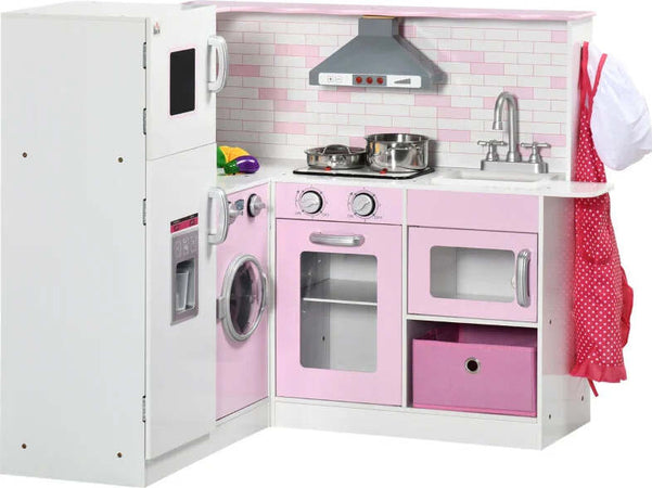 Cucina-Giocattolo-per-Bambini-3-6-Anni-con-Luci-e-Utensili-da-Cucina-Realistici,-in-MDF-e-PP,-84x93.5x85-cm-GH8350-142V01WTGH8