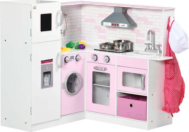 Cucina-Giocattolo-per-Bambini-3-6-Anni-con-Luci-e-Utensili-da-Cucina-Realistici,-in-MDF-e-PP,-84x93.5x85-cm-GH8350-142V01WTGH8