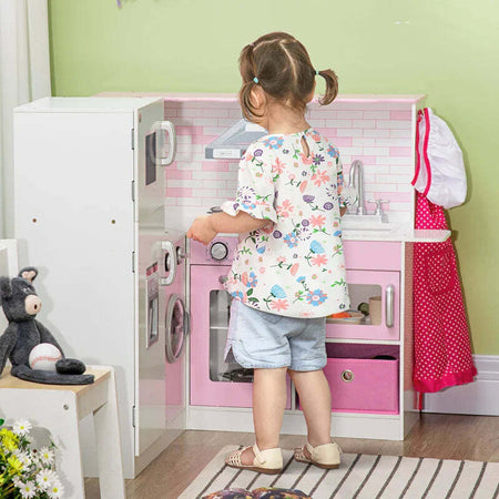 Cucina-Giocattolo-per-Bambini-3-6-Anni-con-Luci-e-Utensili-da-Cucina-Realistici,-in-MDF-e-PP,-84x93.5x85-cm-GH8350-142V01WTGH8