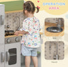 Cucina-Giocattolo-per-Bambini-3-6-Anni-con-Macchina-del-Ghiaccio-e-Utensili,-84x34x89-cm,-Bianco-e-Verde-TG7350-147V00WTTG7