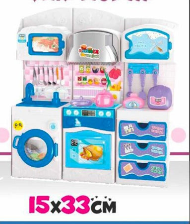 Cucina Giocattolo Per Bambini Piccoli Cuochi Con Lavatrice Frigobar Cassetti Giochi e giocattoli/Giochi d'imitazione e accessori di travestimento/Elettrodomestici giocattolo Trade Shop italia - Napoli, Commerciovirtuoso.it