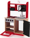 Cucina-Legno-Giocattolo-per-Bambini-con-Anta-e-Cassetti-Lavagna-60x30x90cm-Rosso