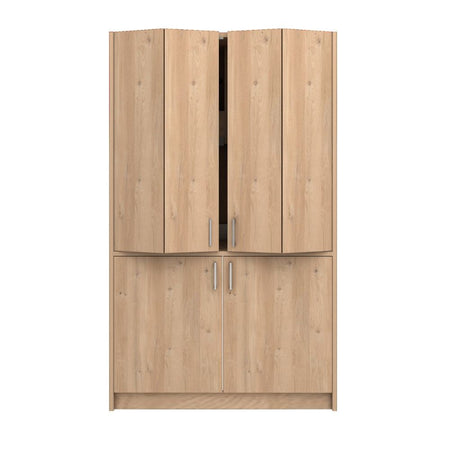 Cucina monoblocco Fold Evolution struttura e ante a libro rovere