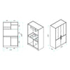 Cucina monoblocco Fold Evolution struttura e ante a libro rovere