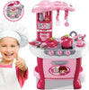 Cucina-Per-Bambine-Giocattolo-31-Accessori-Con-Stoviglie-Luci-Suoni-Altezza-70cm