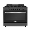 Cucina Stromboli a gas 90x60 cm con forno a gas e grill elettrico colore nero classe A