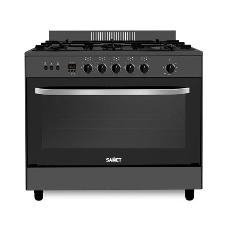Cucina Stromboli a gas 90x60 cm con forno a gas e grill elettrico colore nero classe A