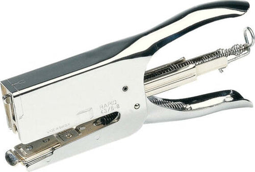 Cucitrice a pinza 43 K1 Textile - per tessuti - profondita' max 55 mm - Rapid Cancelleria e prodotti per ufficio/Archivio ufficio e accessori per scrivania/Spillatrici e perforatrici/Spillatrici manuali Eurocartuccia - Pavullo, Commerciovirtuoso.it