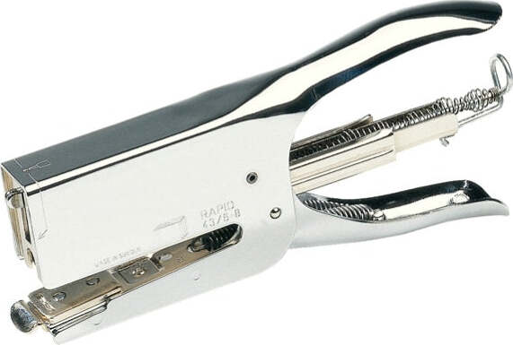 Cucitrice a pinza 43 K1 Textile - per tessuti - profondita' max 55 mm - Rapid Cancelleria e prodotti per ufficio/Archivio ufficio e accessori per scrivania/Spillatrici e perforatrici/Spillatrici manuali Eurocartuccia - Pavullo, Commerciovirtuoso.it