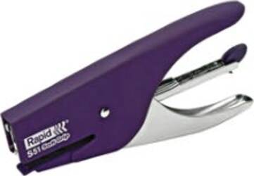 Cucitrice a pinza Rapid Supreme S51 Soft Grip - viola - Rapid Cancelleria e prodotti per ufficio/Archivio ufficio e accessori per scrivania/Spillatrici e perforatrici/Spillatrici manuali Eurocartuccia - Pavullo, Commerciovirtuoso.it