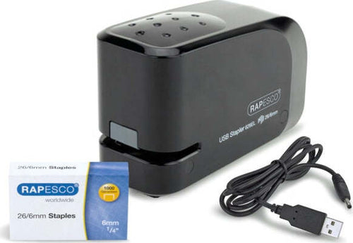 Cucitrice elettrica 626EL - Nero - USB - max 15fg - Rapesco Cancelleria e prodotti per ufficio/Archivio ufficio e accessori per scrivania/Spillatrici e perforatrici/Spillatrici manuali Eurocartuccia - Pavullo, Commerciovirtuoso.it