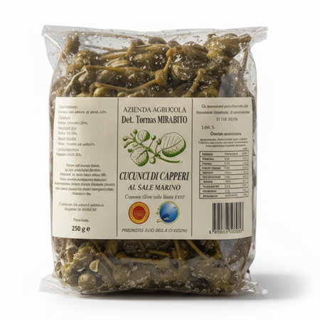 Cucunci di Salina al Sale Marino Azienda Agricola Mirabito – Cappero delle Isole Eolie