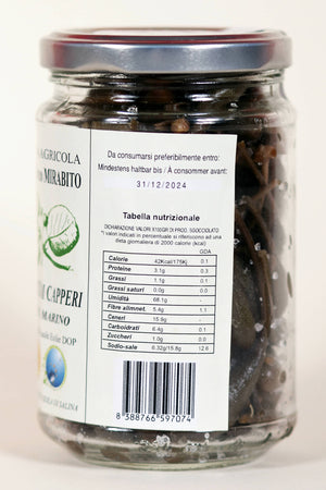 Cucunci Dop Sottosale Di Salina In 3 vasetti di Vetro Da 150g cadauno Azienda Agricola Dott. Lorenzo Mirabito