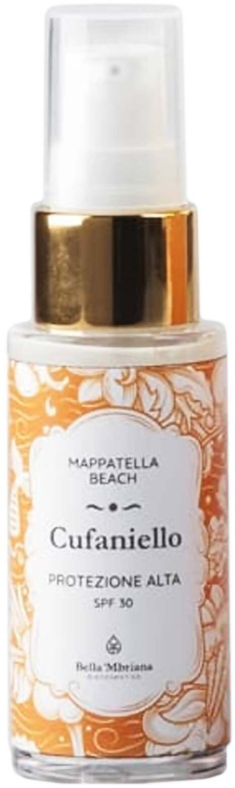 Cufaniello 30ml Siero Viso Acido Ialuronico E Ginkgo Con Protezione Solare Alta Spf 30 Bella 'Mbriana Biocosmetica