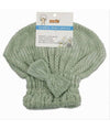 Cuffia Asciuga Capelli Asciugamano Doccia Morbido Assorbente Fiocco Verde 79626