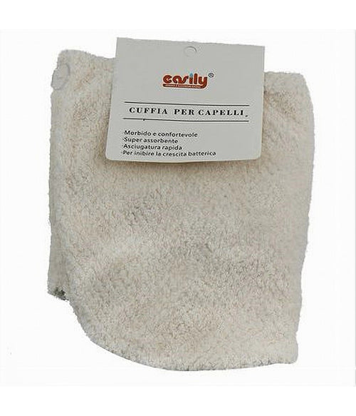Cuffia Asciugamano Assorbente Shampoo Bagno Doccia Asciuga Capelli Beige 69608