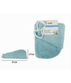 Cuffia Asciugamano Shampoo Bagno Doccia Asciuga Capelli Fiocchetto Azzurro 79634