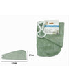 Cuffia Asciugamano Shampoo Bagno Doccia Asciuga Capelli Fiocchetto Verde 79632