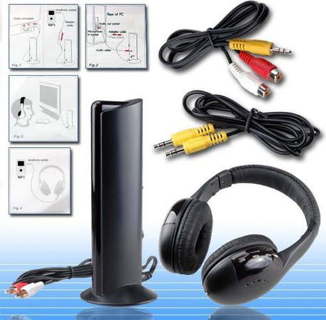 CUFFIA CUFFIE WIRELESS 5 IN 1 SENZA FILI WI-FI MICROFONO RADIO FM  Trade Shop italia - Napoli, Commerciovirtuoso.it