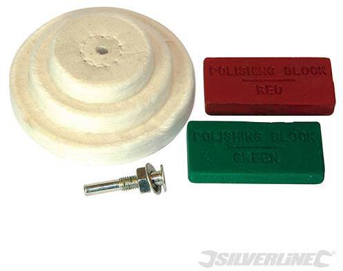 Cuffia di lucidatura con ruote cucite ideale per trapani offertissima silverline nuovo