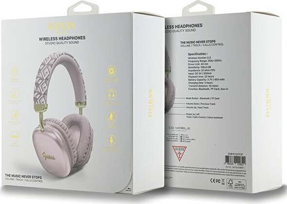 cuffia-guess-bluetooth-con-microfono-pink