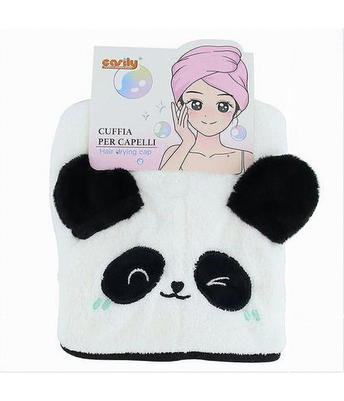 Cuffia Per Capelli Asciugamano Assorbente Shampoo Bagno Doccia Asciuga Panda 10732
