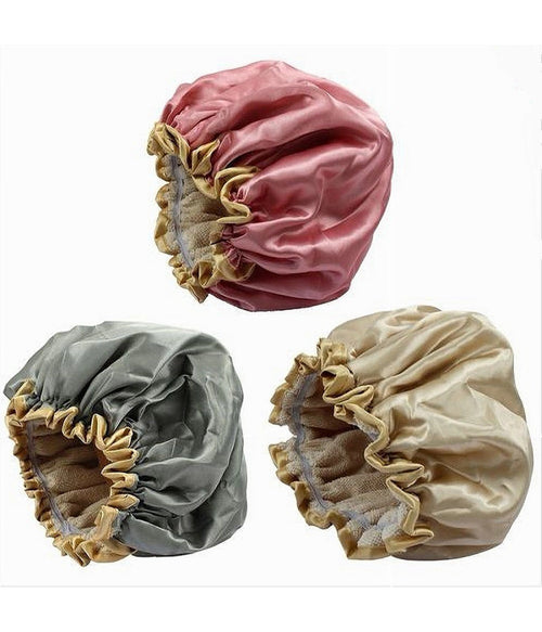 Cuffia Per Doccia Bagno Elastico Bordino Colorato Lucido Protegge Capelli 79524