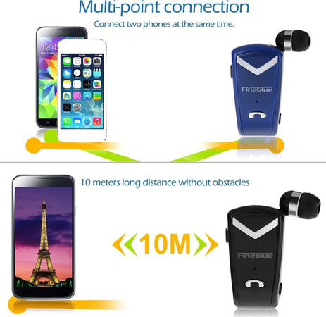CUFFIA RETRAIBILE AURICOLARE BLUETOOTH UNIVERSALE FINEBLUE F-V2 PER SMARTPHONE  Trade Shop italia - Napoli, Commerciovirtuoso.it