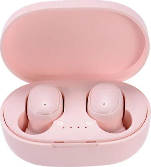 Cuffie Auricolari Bluetooth 5.0 stereo senza fili per tutti gli smartphone colore rosa A6S