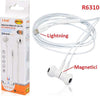 Cuffie Auricolari Con Cavo Bluetooth Lightning Con Microfono Magnetici R6310 Elettronica/Cuffie auricolari e accessori/Cuffie/Cuffie In-Ear Trade Shop italia - Napoli, Commerciovirtuoso.it