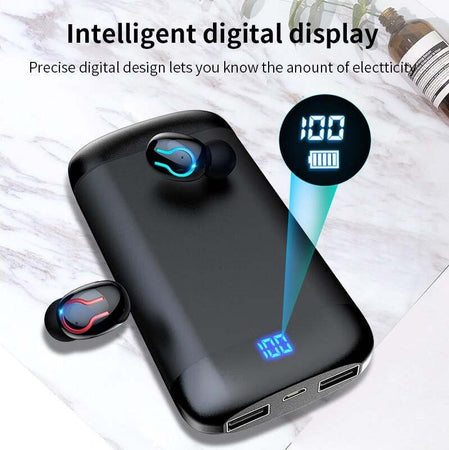 Cuffie Auricolari Power Bank Stereo Hi-fi Per Musica Wireless Q66 Tws Bluetooth Elettronica/Cuffie auricolari e accessori/Cuffie/Cuffie In-Ear Trade Shop italia - Napoli, Commerciovirtuoso.it