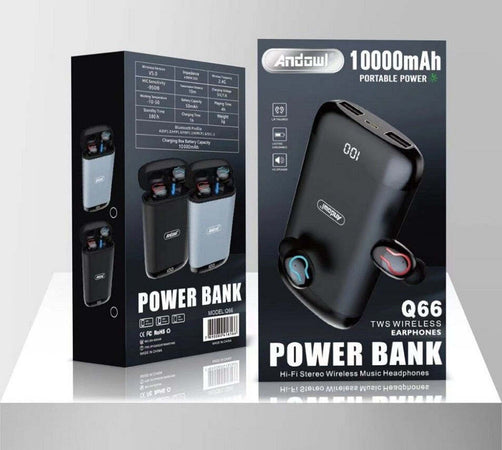 Cuffie Auricolari Power Bank Stereo Hi-fi Per Musica Wireless Q66 Tws Bluetooth Elettronica/Cuffie auricolari e accessori/Cuffie/Cuffie In-Ear Trade Shop italia - Napoli, Commerciovirtuoso.it