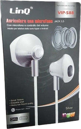 Cuffie Auricolari Smartphone Controllo Volume Con Microfono Jack 3,5 Mm Vip-588 Elettronica/Cuffie auricolari e accessori/Cuffie/Cuffie In-Ear Trade Shop italia - Napoli, Commerciovirtuoso.it