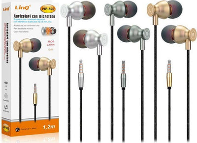 Cuffie Auricolari Smartphone Controllo Volume Microfono Jack 3,5mm 1.2mt Vip-690 Elettronica/Cuffie auricolari e accessori/Cuffie/Cuffie In-Ear Trade Shop italia - Napoli, Commerciovirtuoso.it