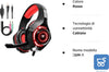 Cuffie Beexcelent gm-1 Gaming led rosse per PS4 Xbox PC Tablet cancellazione del rumore 3.5mm Jack bassi profondi - Bulk no confezione