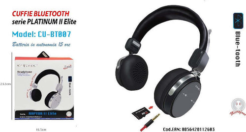 Cuffie Bluetooth Jack Microfono Autonomia 15 Ore Per Smartphone Maxtech Cu-bt007 Cuffie e Auricolari Trade Shop italia - Napoli, Commerciovirtuoso.it