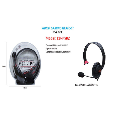 Cuffie-Compatibili-Monocuffia-Gaming-Con-Microfono-Ps4-/-Pc-Maxtech-Cu-ps02