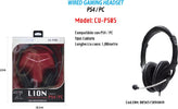 Cuffie Con Microfono Gaming Headset Wired Lion Cavo Compatibile Con Ps4/pc Maxtech Cu-ps05 Informatica e Videogiochi > Videogiochi > Cuffie Gaming Trade Shop italia - Napoli, Commerciovirtuoso.it