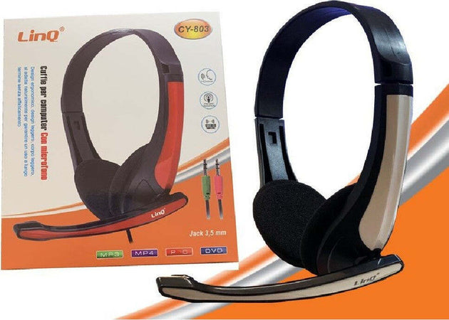 Cuffie Con Microfono Stereo Per Pc Notebook Computer Skype Msn Jack 3.5mm Cy-803 Elettronica/Cuffie auricolari e accessori/Cuffie/Cuffie Over-Ear Trade Shop italia - Napoli, Commerciovirtuoso.it