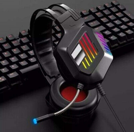 Cuffie Gaming Da Gioco Stereo Bass Con Microfono Luci A Led Rgb Per Ps4 Pc Qe8 Videogiochi/PlayStation 4/Accessori/Cuffie gaming Trade Shop italia - Napoli, Commerciovirtuoso.it