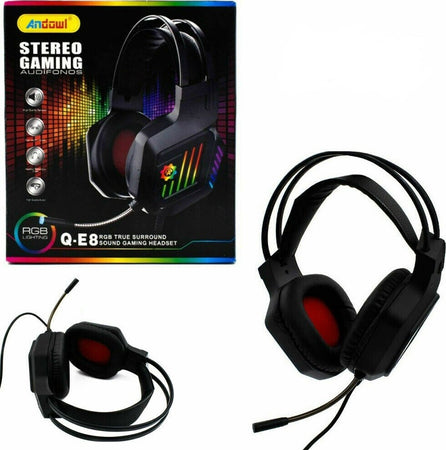 Cuffie Gaming Da Gioco Stereo Bass Con Microfono Luci A Led Rgb Per Ps4 Pc Qe8 Videogiochi/PlayStation 4/Accessori/Cuffie gaming Trade Shop italia - Napoli, Commerciovirtuoso.it