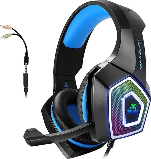 Cuffie Gaming Hunterspider V-1 Stereo da gioco per bassi con microfono Jack da 3.5mm per vari dispositivi di gioco Audio intelligenti per PC PS4