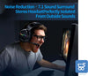Cuffie Gaming XIBERIA V20 7.1 Surround Sound con cavo da 1,95 metri e microfono con cancellazione del rumore per laptop, computer, Mac e Macbook con luce RGB