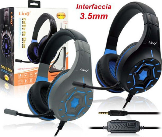 Cuffie Headset Con Microfono Gaming Da Gioco Jack 3,5mm Per Pc Laptop Ear-ps406 Elettronica/Cuffie auricolari e accessori/Cuffie/Cuffie Over-Ear Trade Shop italia - Napoli, Commerciovirtuoso.it