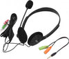 Cuffie Multimediali Con Microfono Doppio Jack 3,5 mm con Adattatore A Singolo Jack 3,5 mm controllo volume