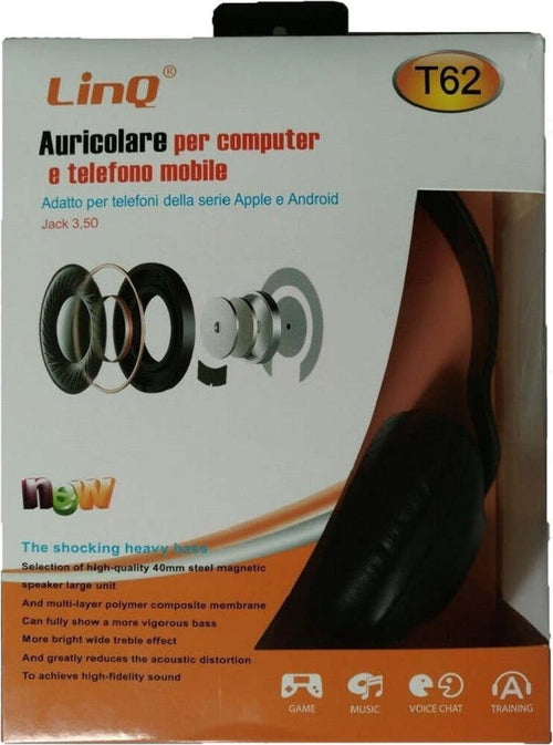 Cuffie On-ear Con Padiglioni Morbidi Con Jack 3,5mm Per Pc Computer Cellulare T62 Elettronica/Cuffie auricolari e accessori/Cuffie/Cuffie Over-Ear Trade Shop italia - Napoli, Commerciovirtuoso.it