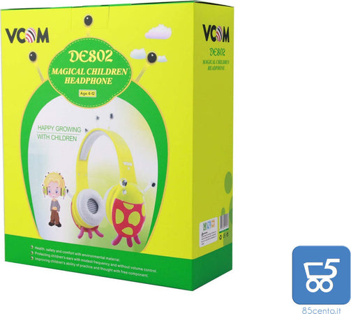 Cuffie per Bambini Monster Series 6-12 anni Jack 3,5mm 32Ω Limite Volume 90db