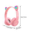 Cuffie Per Bambini Pieghevoli Senza Fili Con Orecchie Di Gatto A Led Bluetooth