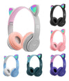 Cuffie Per Bambini Pieghevoli Senza Fili Con Orecchie Di Gatto A Led Bluetooth